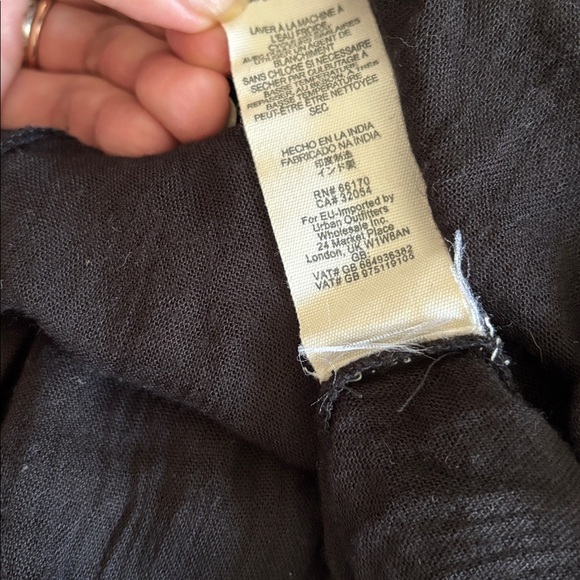 Free people Ti Amo black Floral embroidered mini Dress Size S - Picture 10 of 10